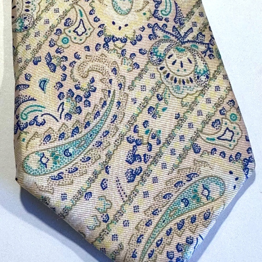 Strathmore Silk Tie Lavender Purple Paisley Pink Skinny Vintage Made In Italy
